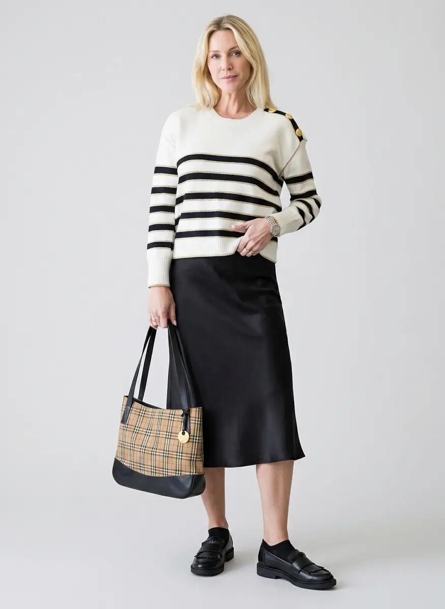 Polished Satin & Stripes