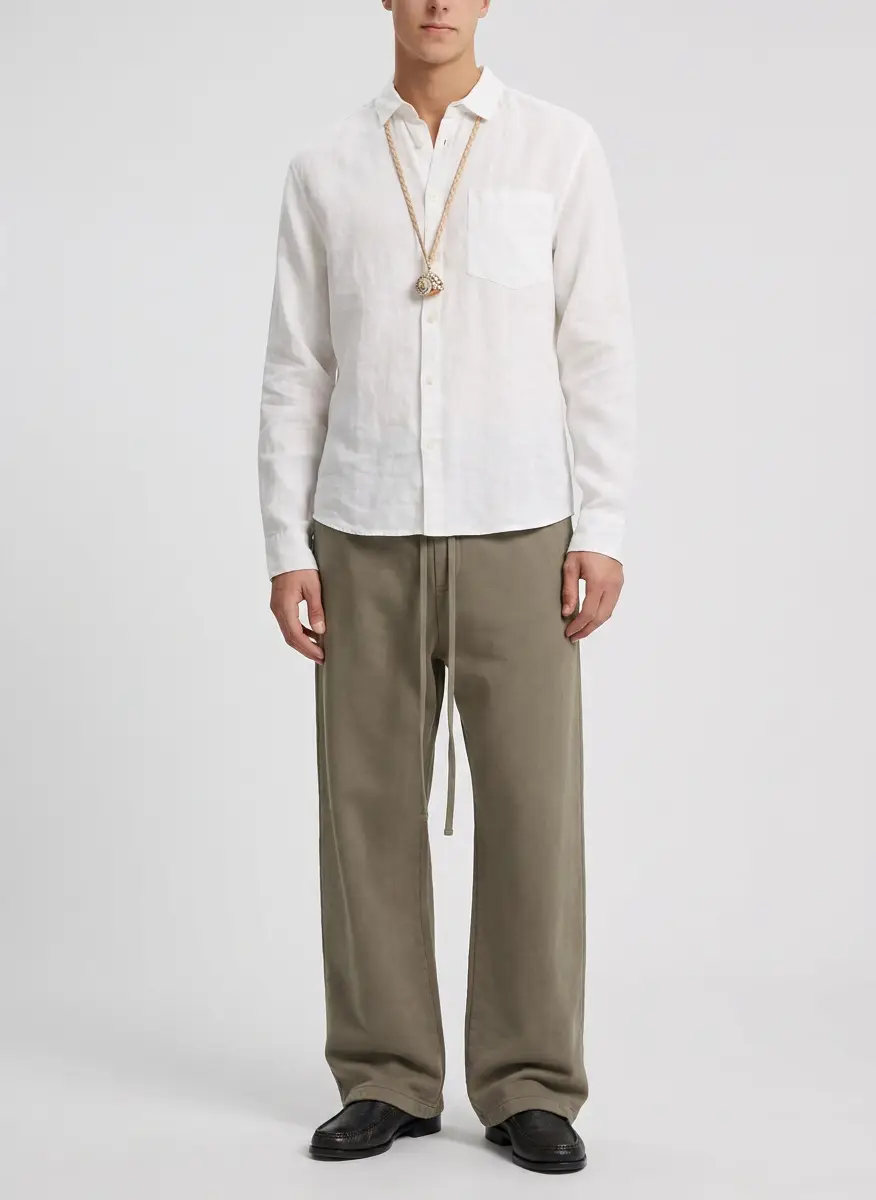 Fear of god Khaki Wide Leg Sweatpants 5