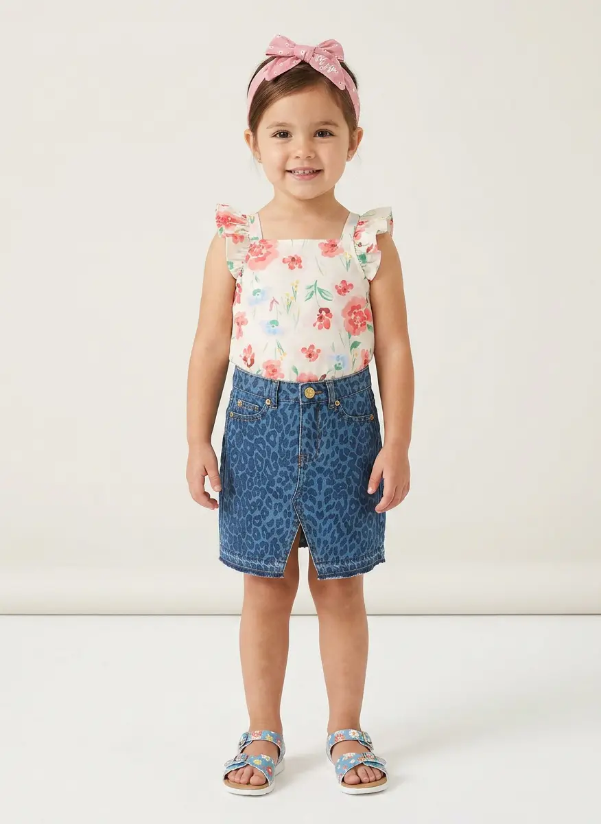 Lands' End Little Girls Easy On Scalloped Sandals 5