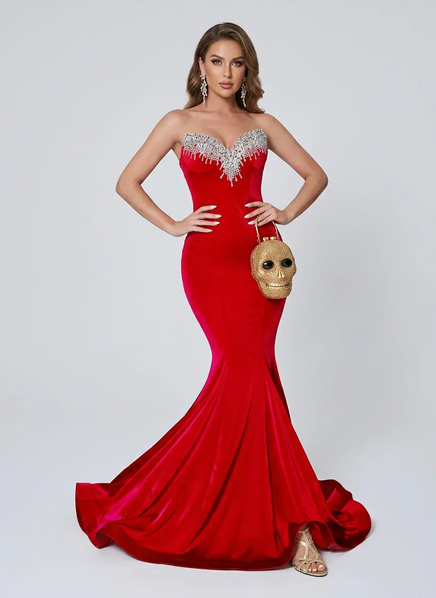 Midnight Crimson Elegance