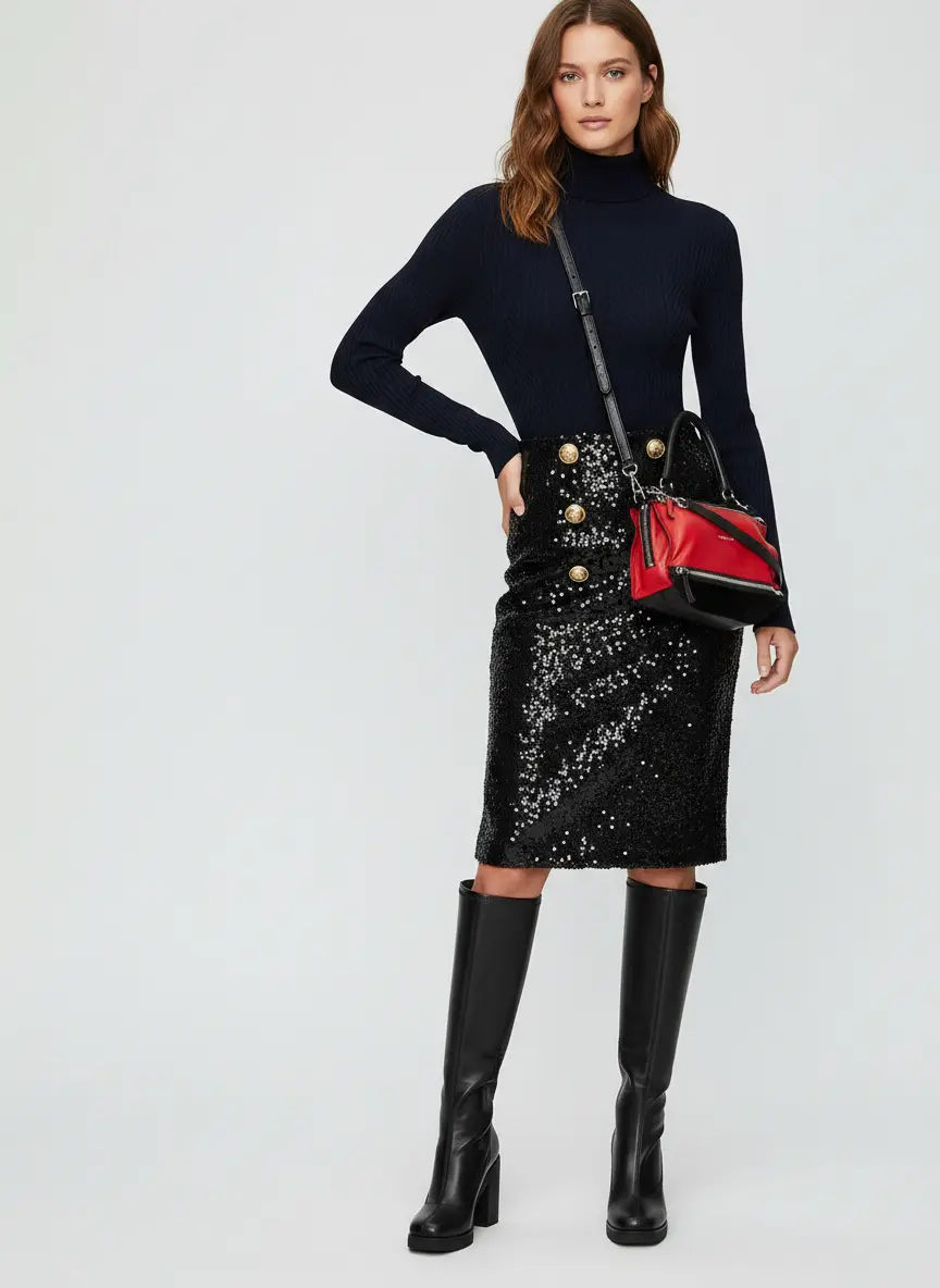 Midnight Sequin Statement