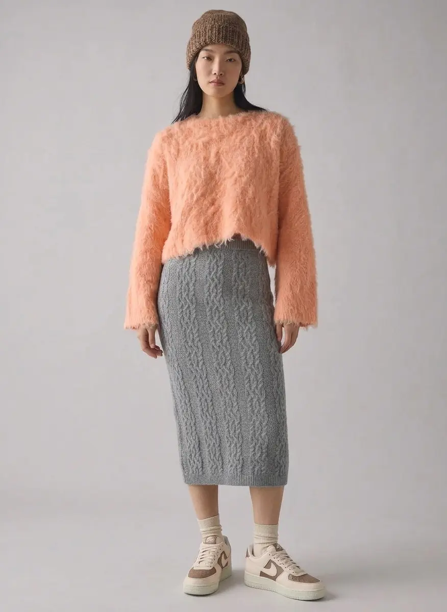 Feminine Textured Midi