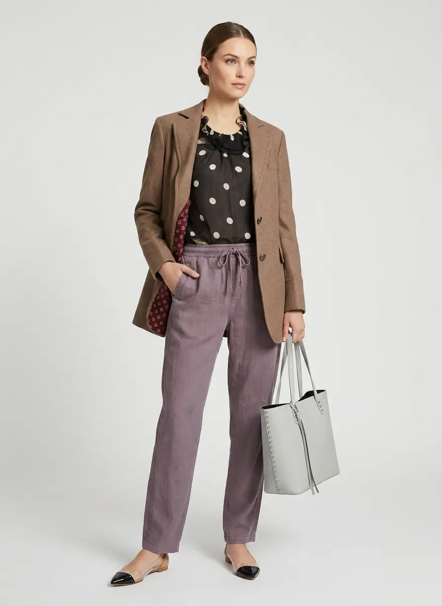 Moschino Moschino Cheap and Chic Black & Cream Polka Doted Silk Blouse M 6