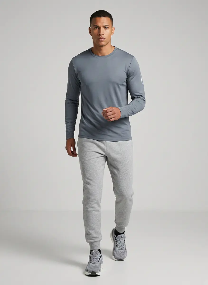Galaxy By Harvic Men's Long Sleeve Moisture-Wicking Performance Tee 8