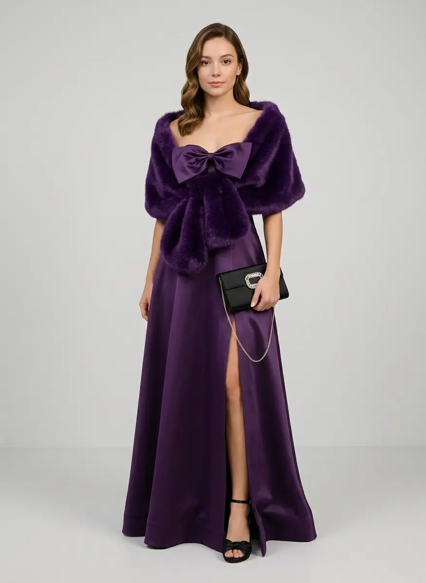 Classic Black & Plum Contrast