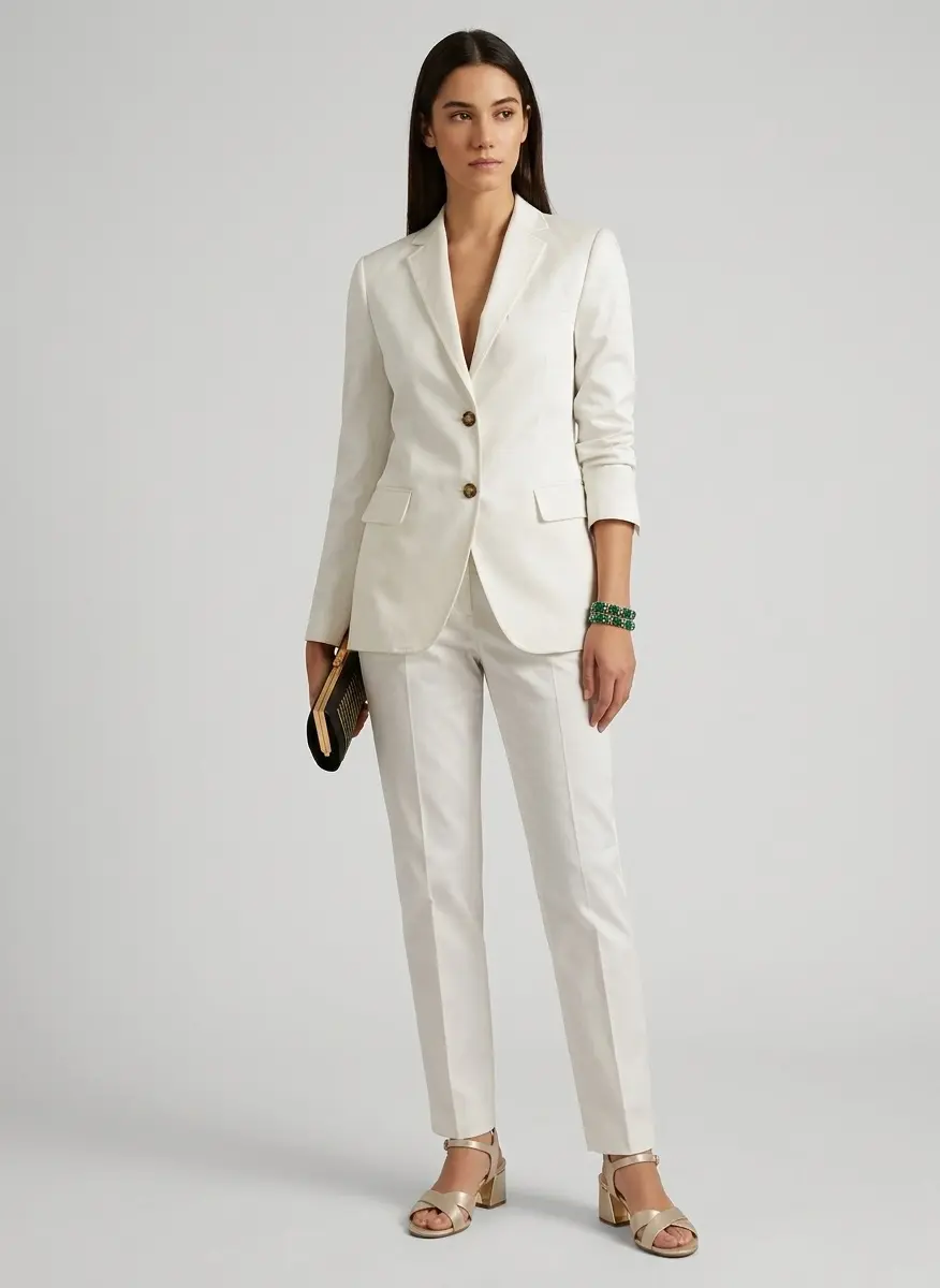Tailored Ivory & Gold Chic
