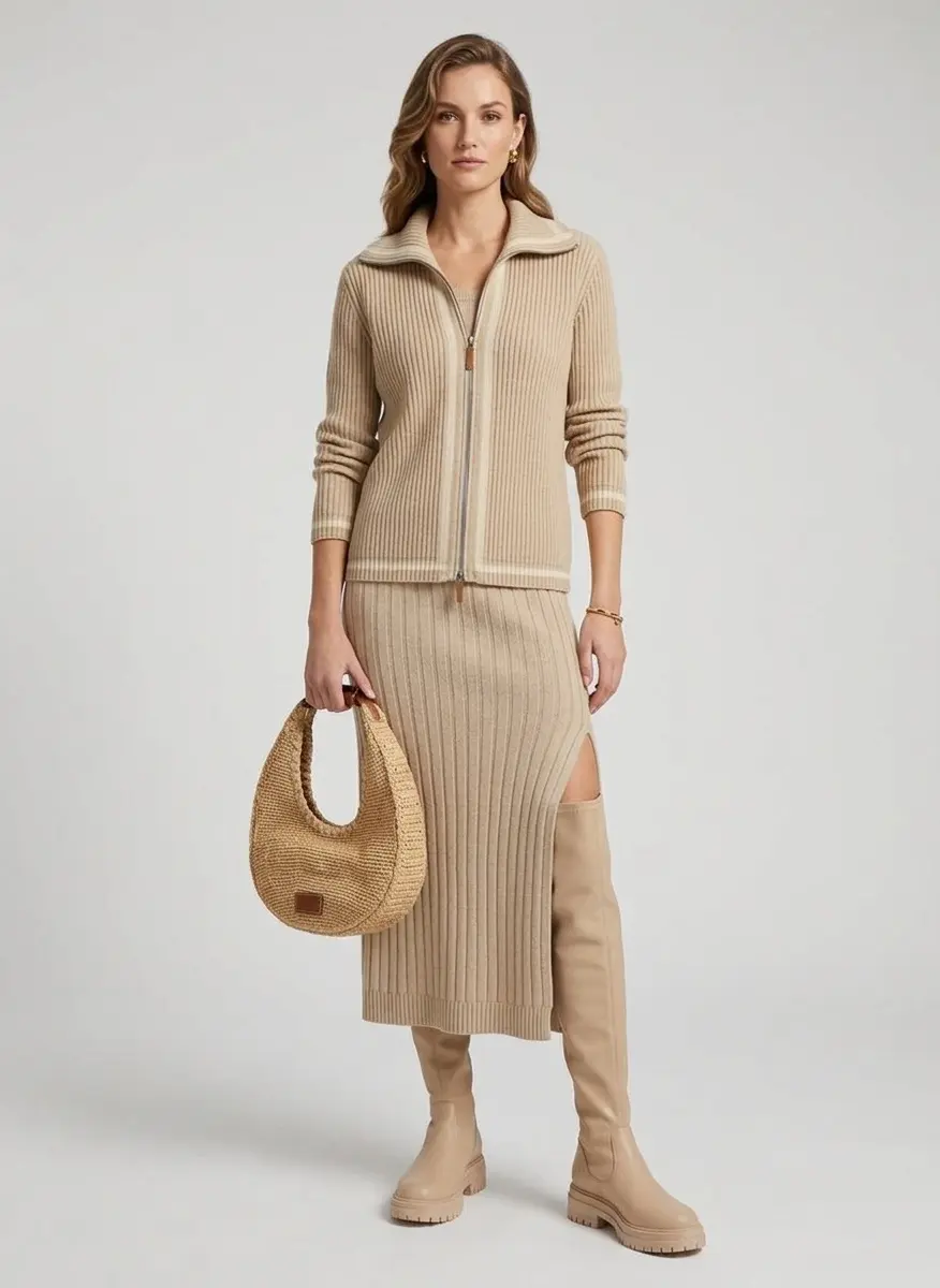 Monochromatic Cashmere Luxury
