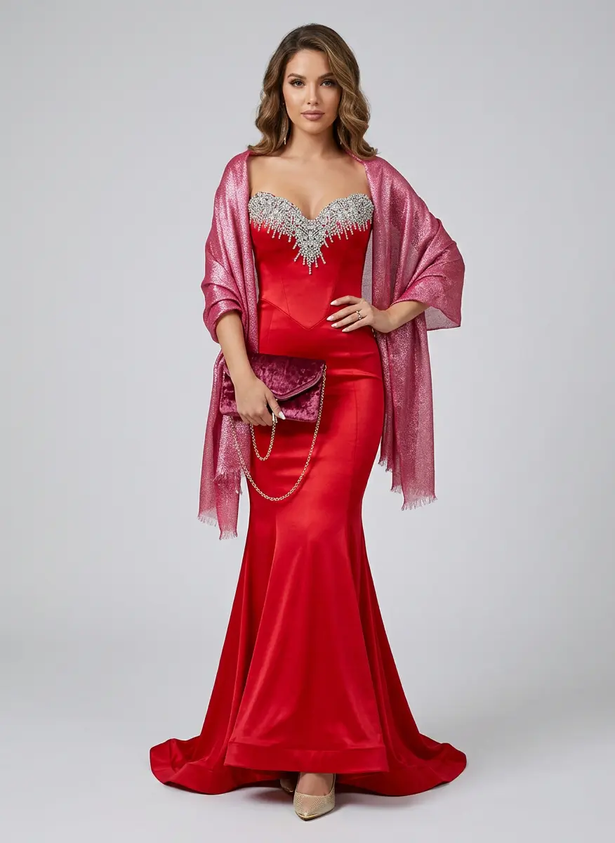 Crimson Gala Elegance