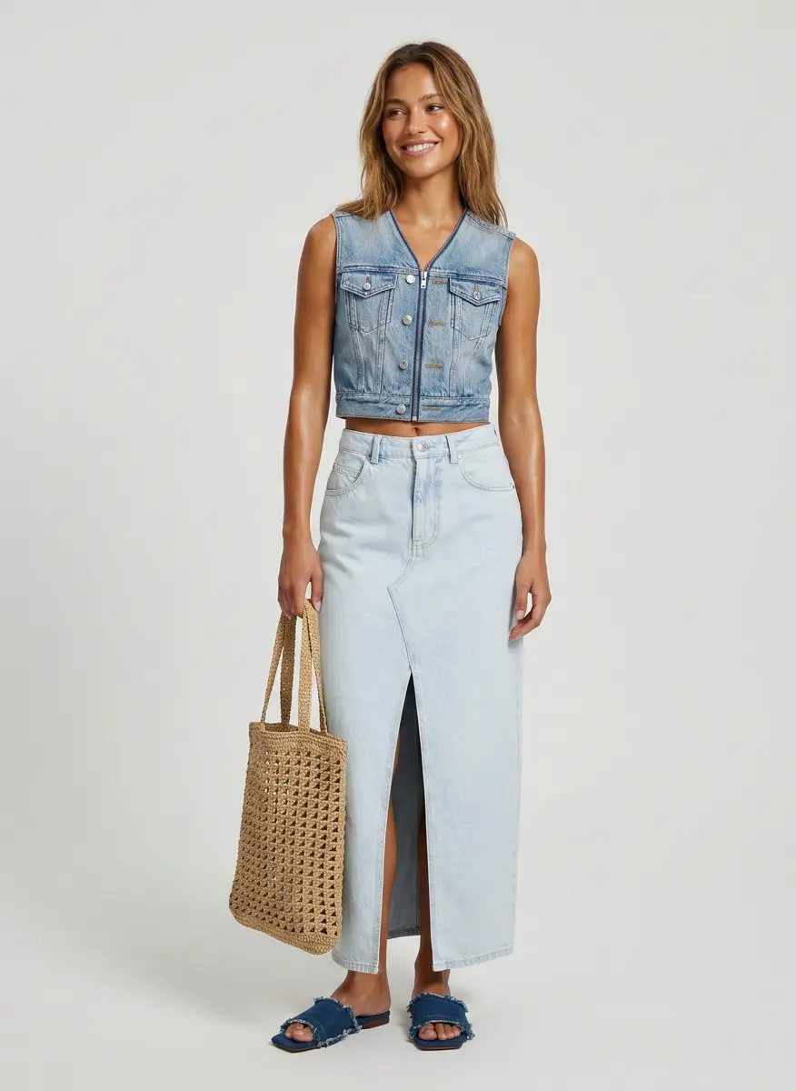 Monochromatic Denim Sophistication