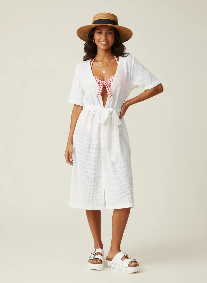 Playful Gingham Halter Set