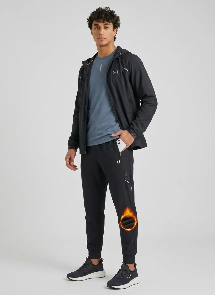 NORTHYARD NORTHYARD Men's Fleece Lined Pants Winter Warm Sweatpants Thicken Windproof Pants Track Athletic Running Joggers Workout Gym 3