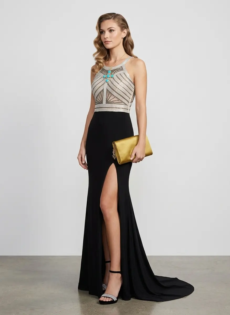 Modern Black & Turquoise