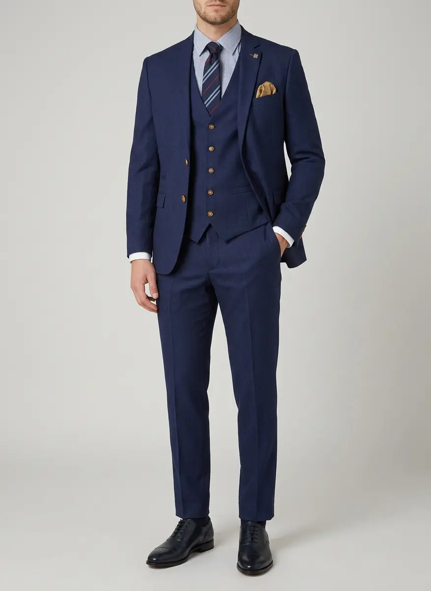 Traditional Navy Wedding Guest