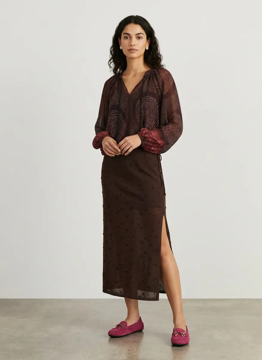 Monochromatic Garnet Elegance
