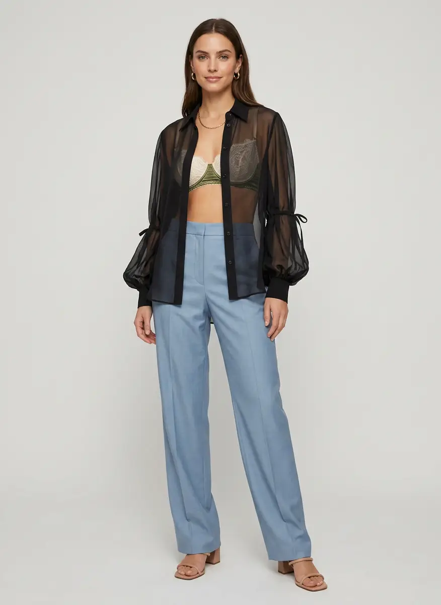 Nina Ricci Sheer silk blouse 7